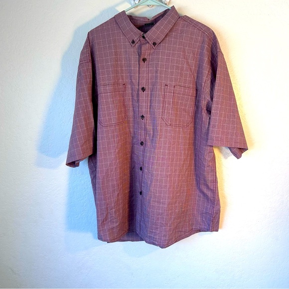 Dickies Relaxed fit XXL Red Striped Pocket Button up - Picture 2 of 10